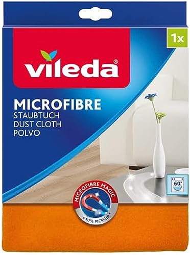 Vileda Microfaser Staubtuch - entfernt Staub ohne Aufwirbeln - 1er Pack ,orange im Sale